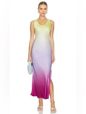 REVOLVE x Young, Fabulous & Broke Meril Midi Dress in Verbena Ombré Size S